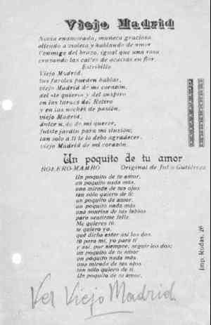 VIEJO MADRid / UN POQUITO DE TU AMOR Bolero - Mambo