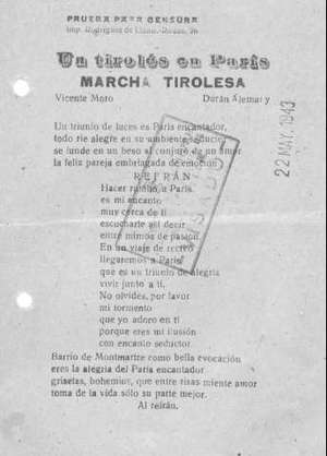 UN TIROLÉS EN PARÍS Marcha Tirolesa