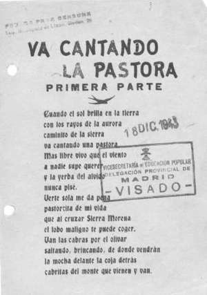 VA CANTANDO LA PASTORA Primera parte