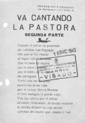 VA CANTANDO LA PASTORA Segunda parte
