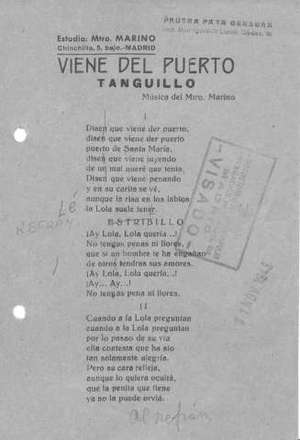 VIENE DEL PUERTO Tanguillo