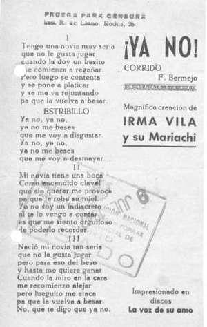 ¡YA NO! Corrido