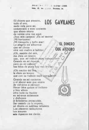 LOS GAVILANES El dinero que atesora