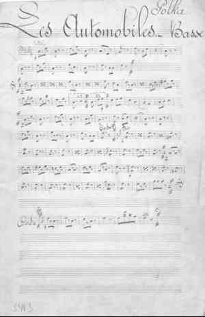LES AUTOMOBILES.Polka. Basse y LA VALSE DE P'OR, Basse sib