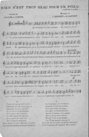 RIEN N'EST TROP BEAU POUR UN POILU ; REGAGNEZ VOS CLOCHERS (Chanson) y LA MADELON DE LA VICTOIRE