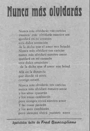 NUNCA MÁS OLVidARÁS