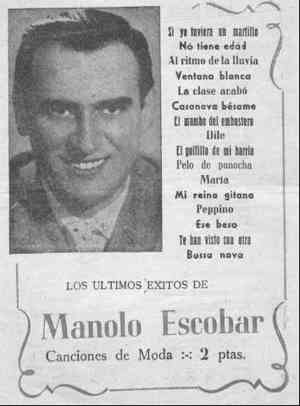 LOS ÚLTIMOS ÉXITOS DE MANOLO ESCOBAR.
