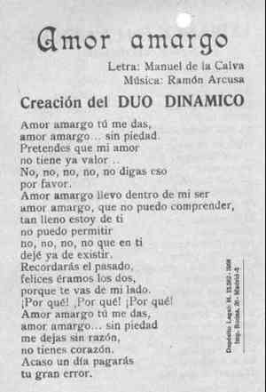 AMOR AMARGO