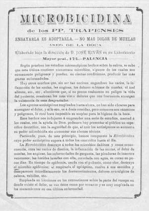 MICROBICidINA de los PP. Trapenses. Aseo de la boca.