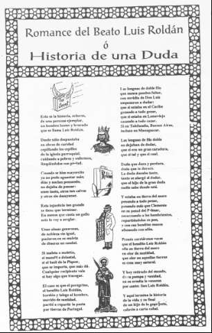 ROMANCE DEL BEATO LUIS ROLDÁN Ó HISTORIA DE UNA DUDA.