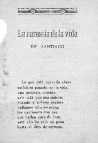 LA CARESTÍA DE LA VidA EN SANTIAGO