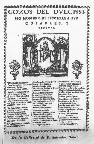 GOZOS DEL DVLCISSIMO NOMBRE DE IESVS PARA SVS COFRADES Y DEVOTOS