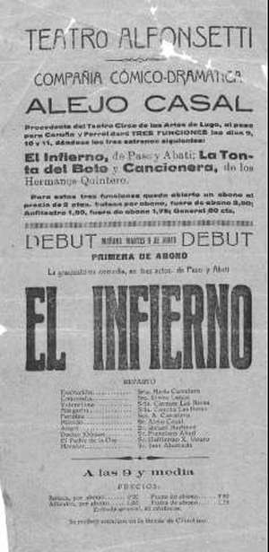 Teatro Alfonsetti. EL INFIERNO