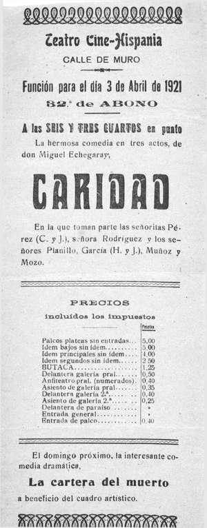 Teatro-Cine Hispania. CARidAD