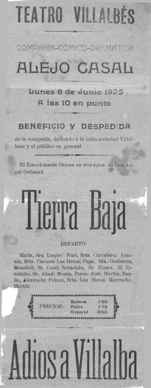 Teatro Villalbés. TIERRA BAJA