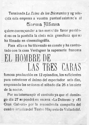 Cinema Alfonsa. EL HOMBRE DE LAS TRES CARAS