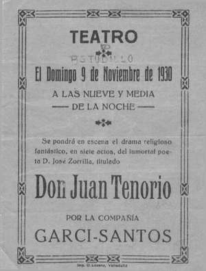 Teatro Astudillo. DON JUAN TENORIO