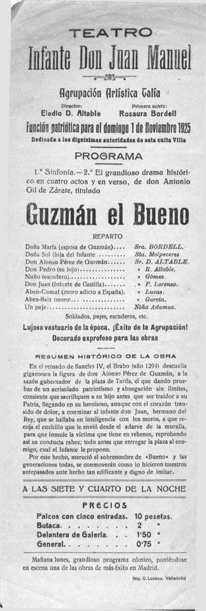 Teatro Infante Don Juan Manuel. GUZMÁN EL BUENO