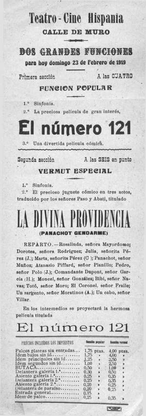 Teatro-Cine Hispania. EL NÚMERO 121