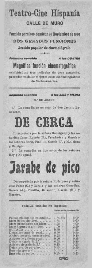 Teatro-Cine Hispania. DE CERCA