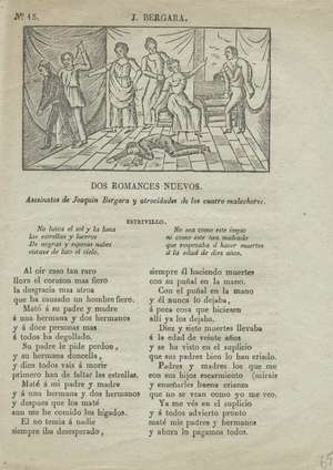 J. Bergara. Dos romances nuevos. Asesinatos de Joaquin Bergara y atrocidades de los cuatro malechores. N. 15