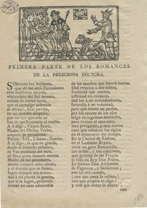 Primera parte de los Romances de la Peregrina Doctora.