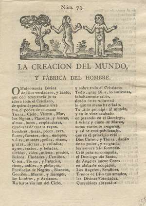 La creación del mundo, y fábrica del hombre. Núm 73