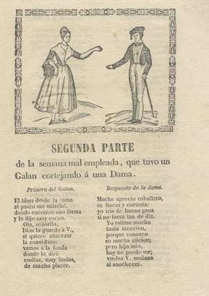 Segunda parte de la semana mal empleada, que tuvo un Galán cortejando a una Dama