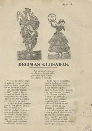 Decimas glosadas.