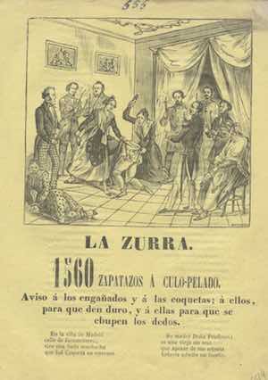 La zurra. 1560 zapatazos a culo pelado. aviso a los engañados y a las coquetas; a ellos, para que den duro, y a ellas para que se chupen los dedos