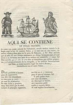 Aqui se contiene un dulce tratado, de como una mujer natural de Valladolid, siendo cautiva cuando lo de Bugía negó la ley de nuestro Señor, y se casó con un rico moro, do estuvo veinte y tres años en la secta de Mahora, y fue Dios servido que al cabo de este tiempo cautivaron un clérigo hermano suyo, el cual sirvió a su hermana tres años de un esclavo son conocerle, ......