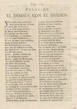 Relacion. El desdén con el desdén. Núm. 174
