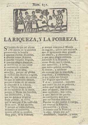 La riqueza, y la pobreza. Núm. 231
