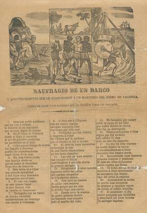 NAUFRAGIO DE UN BARCO Y ACONTECIMIENTOS QUE LE OCASIONARON A UN MARINERO DEL REINO DE VALENCIA, PUEBLO DE CALPE Y LOS MARTIRIOS QUE LE HICIERON PASAR LOS SALVAJES