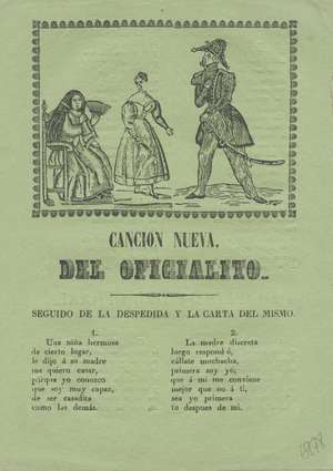 CANCION NUEVA DEL OFICIALITO. SEGUIDO DE LA DESPEDIDA Y LA CARTA DEL MISMO