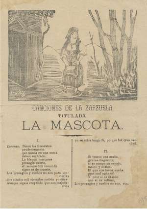 Canciones de la Zarzuela titulada La Mascota