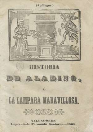 Historia de Aladino, o La Lámpara Maravillosa. 4 pliegos