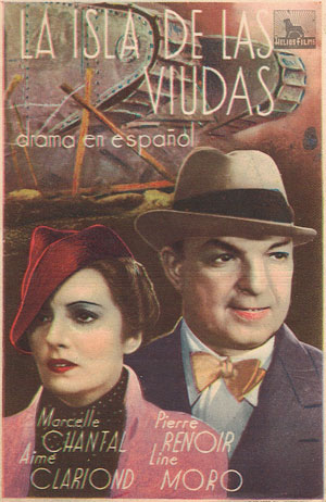 La Isla de las Viudas. Drama en Español. [Programa de mano de cine]