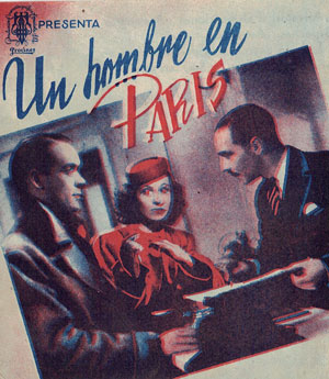 Un Hombre en París. [Programa de mano de cine]
