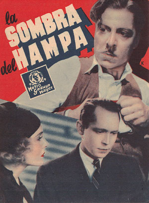 La Sombra del Hampa. [Programa de mano de película]