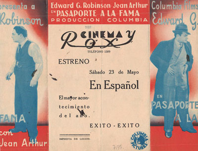 Pasaporte a la fama [Programa de mano de película]
