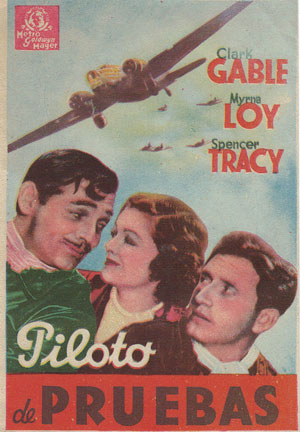 Piloto de pruebas. [Programa de mano de película]