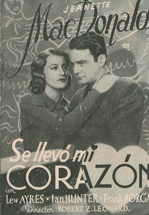 [Programa de mano de película]. Se llevó mi corazón.
