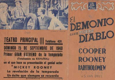 [Programa de mano de película]. El demonio es un pobre diablo.