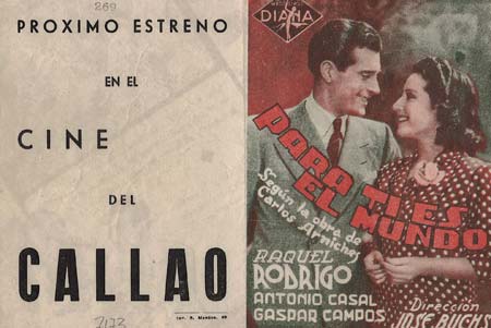 [Programa de mano de película]. Para ti es el mundo