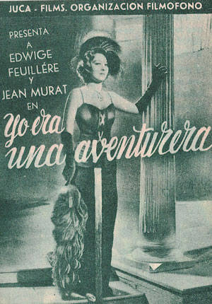 [Programa de mano de película]. Yo era una aventurera.