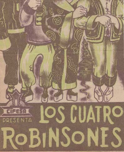 [Programa de mano de película].Los cuatro Robinsones