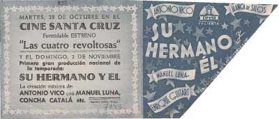 [Programa de mano de película]. Su hermano y el
