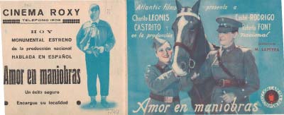 [Programa de mano de película]. Amor en maniobras.