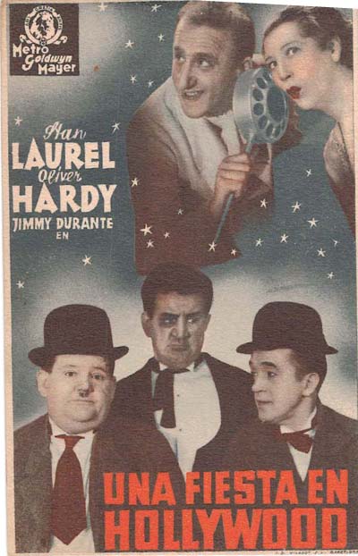 [Programa de mano de película]. Una fiesta en Hollywood